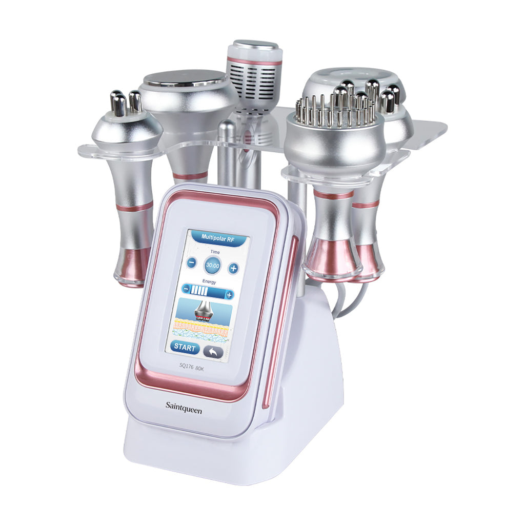 SQ176C Pro, 6in1 80K Body Sculpting Machine | Multifunctional RF Radio Frequency Body Shaping, Vacuum Massage, Cold Compress, BIO&LED Light Therapy for Face & Body Skin Tightening Body Contouring