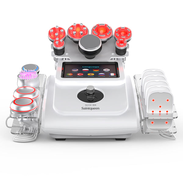 SQ154A Max, 11in1 80K Ultrasonic Cavitation Machine with Laser Board, RF Vacuum EMS Cold Hammer BIO-LED Multifunctional Body Sculpting Skin Tightening