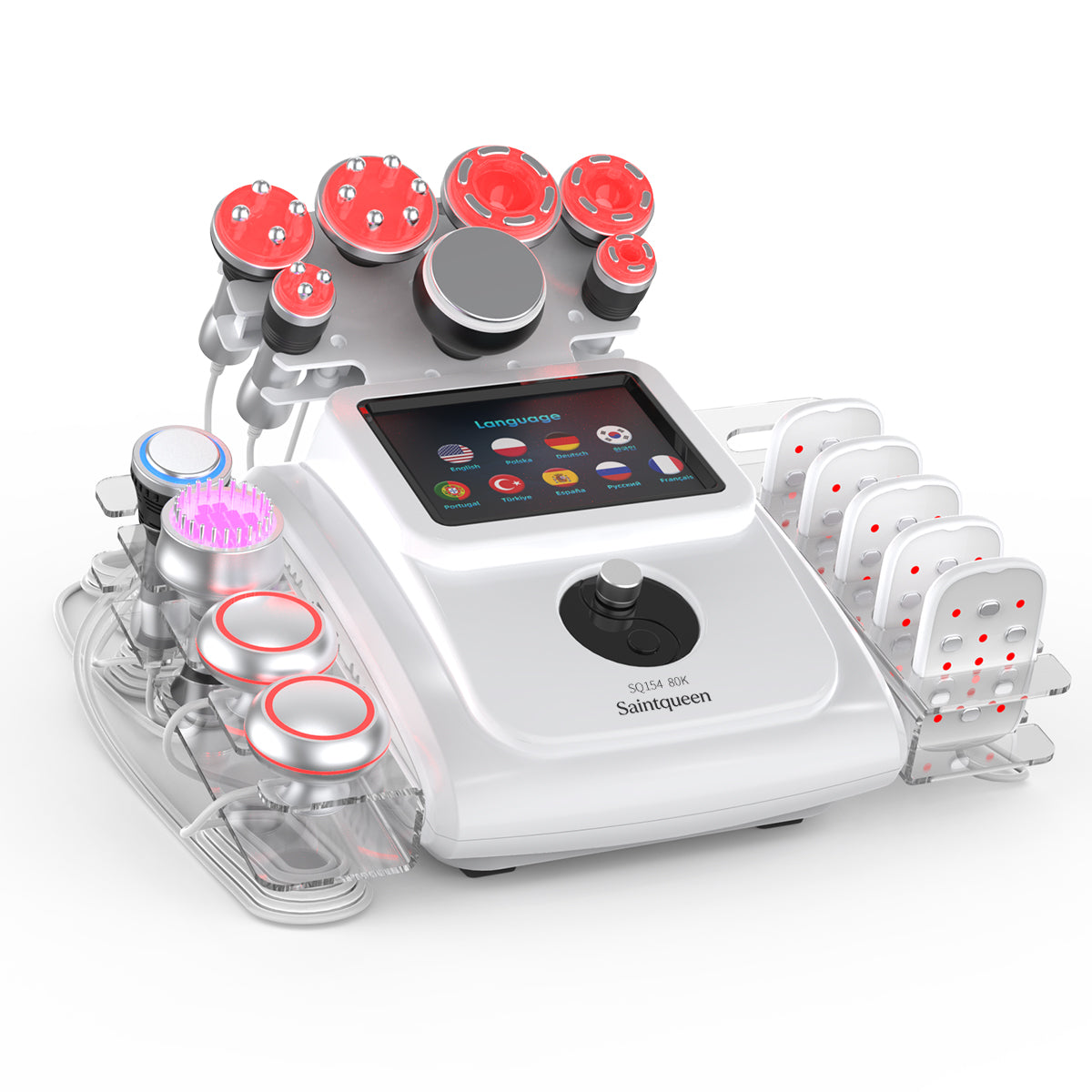 SQ154B Max, 11in1 80K Machine, Multi-Pole RF Vacuum Negative Pressure EMS Laser BIO&LED Cold Head, Skin Firming Body Shaping Anti-Aging Skin Lifting