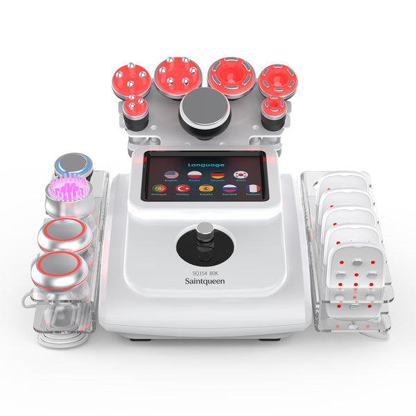 SQ154B Max, 11in1 80K Machine, Multi-Pole RF Vacuum Negative Pressure EMS Laser BIO&LED Cold Head, Skin Firming Body Shaping Anti-Aging Skin Lifting