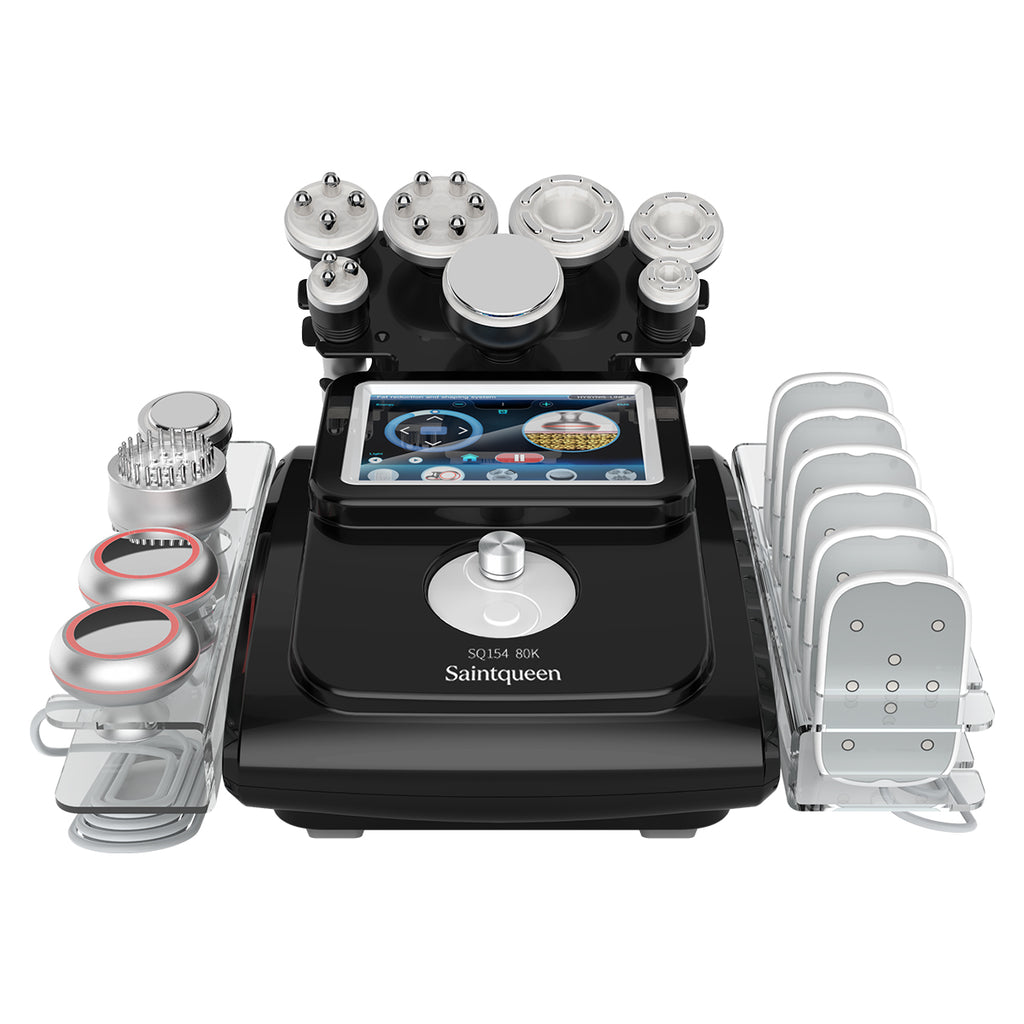 SQ154C Max, 11in1 80K Cavitation Machine With Laser Boards Multi-polar RF Vacuum Negative Pressure Body Shaping Skin Tightening