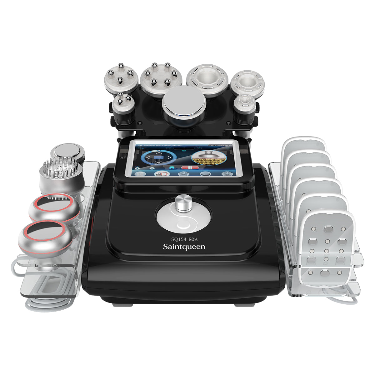 SQ154D Max, 11in1 80K Cavitation RF Vacuum Beauty Machine with Laser EMS Microcurrent Pads Professional Body & Facial Shaping Skin Lifting
