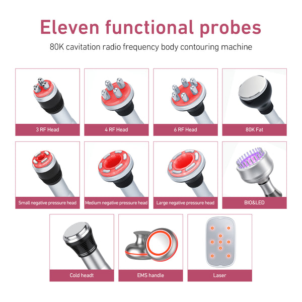 SQ126A Max, 11in1 80K Lipolaser Cavitation Machine, Multi-Polar RF Vacuum Cupping Cold Head Laser BIO-LED EMS Body Shaping Skin Lifting Anti-Aging Beauty Machine For Salon Home Use