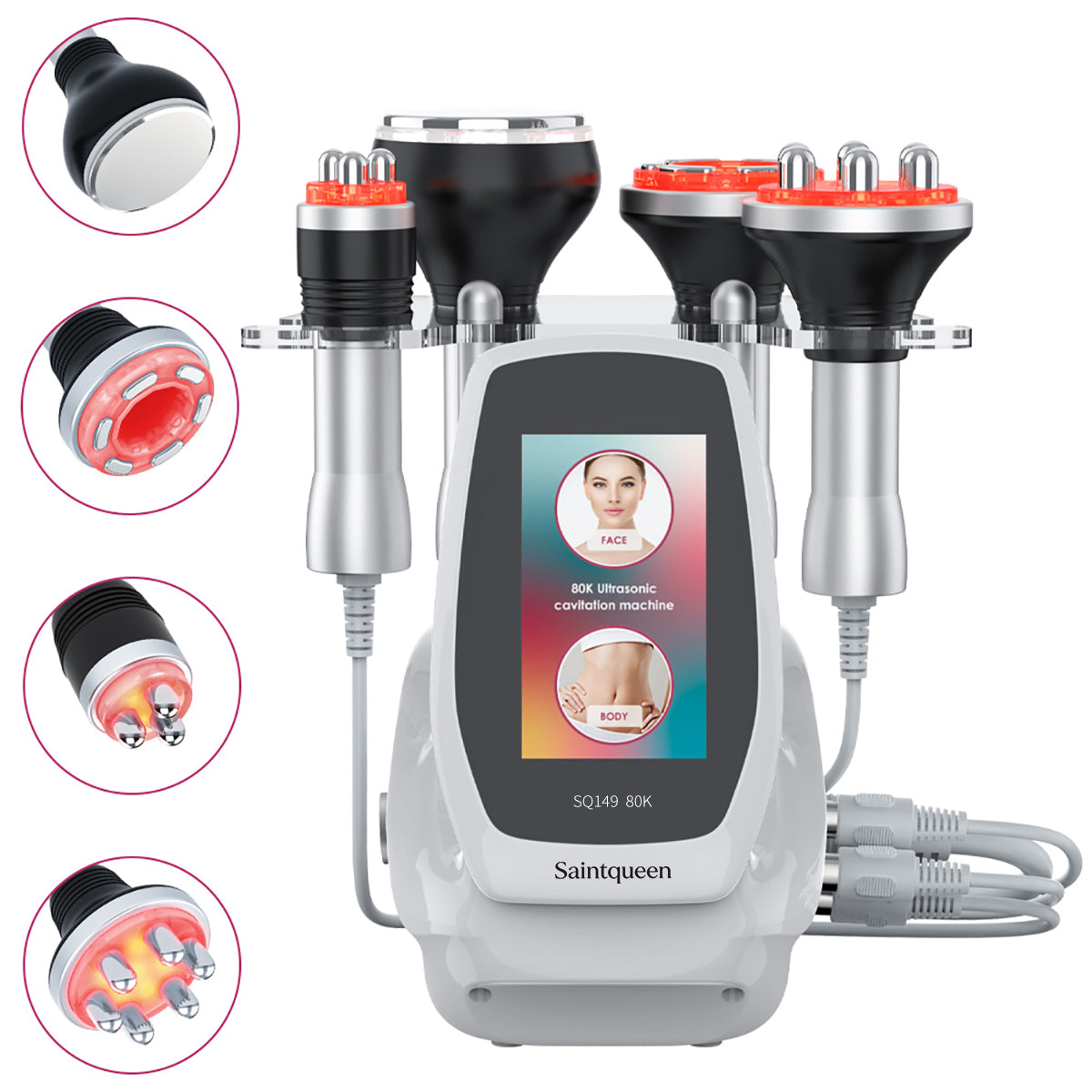 SQ149 Basic, 4in1 80K Body Sculpting Machine, Multipolar RF Skin Tightening & Negative Pressure Massage Body Contouring Device for Home Salon Use Main image