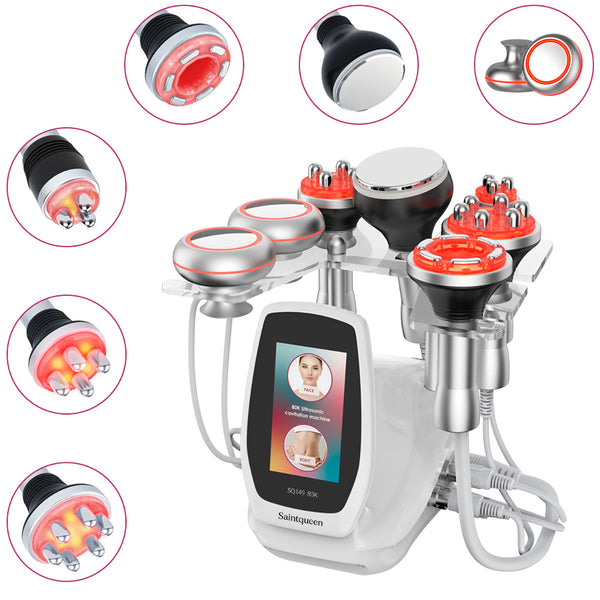 SQ149 Pro 6in1 80K Ultrasonic Cavitation Body Sculpting Machine, Multi-polar RF Skin Lifting, Vacuum Massage & EMS Body Contouring Device for Body Shaping Facial Tightening