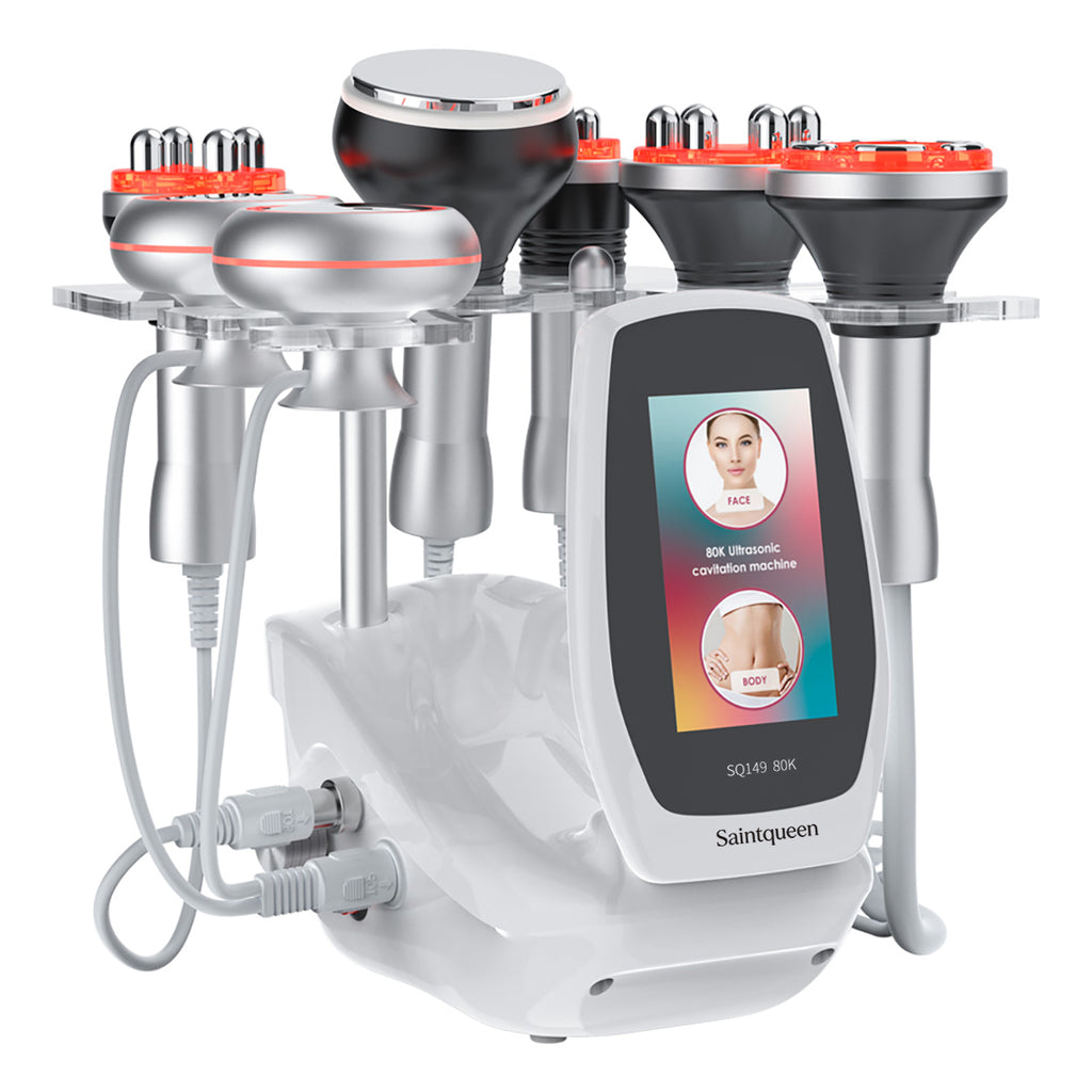 SQ149 Pro 6in1 80K Ultrasonic Cavitation Body Sculpting Machine, Multi-polar RF Skin Lifting, Vacuum Massage & EMS Body Contouring Device for Body Shaping Facial Tightening
