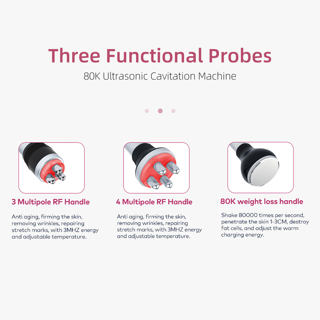 SQ148 Basic, 3in1 80K Body Machine, 3-Pole & 4-Pole RF for Skin Lifting Firming Body Shaping Toning Anti-Wrinkle