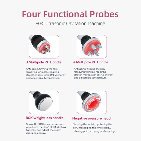 SQ148A Basic, 4in1 80K Body Machine | RF Radio Frequency Skin Tightening Negative Pressure Massage Body & Face Shaping
