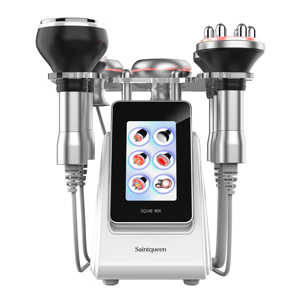SQ148B Pro, 6in1 80K Cavitation Machine, Multipolar RF EMS Negative Pressure Body Sculpting Machine, Skin Lifting Tightening for Face & Body