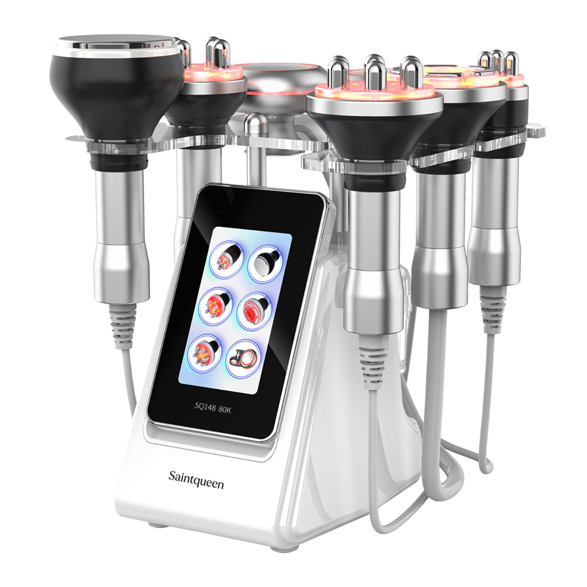 SQ148B Pro, 6in1 80K Cavitation Machine, Multipolar RF EMS Negative Pressure Body Sculpting Machine, Skin Lifting Tightening for Face & Body