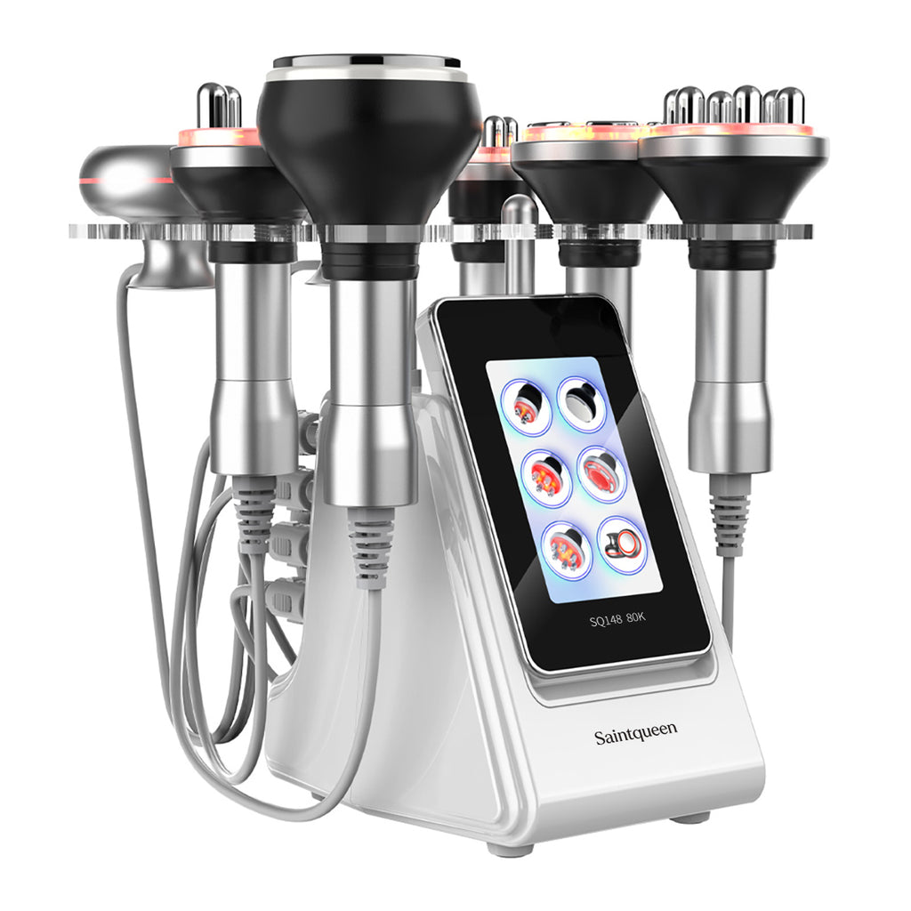 SQ148B Pro, 6in1 80K Cavitation Machine, Multipolar RF EMS Negative Pressure Body Sculpting Machine, Skin Lifting Tightening for Face & Body