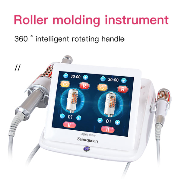 SQ160A Inner Ball Roller Machine, 360° Rotating Compression Micro-Vibration Body & Face Contouring Device with LED Light Therapy for Lymphatic Drainage, Skin Smoothing