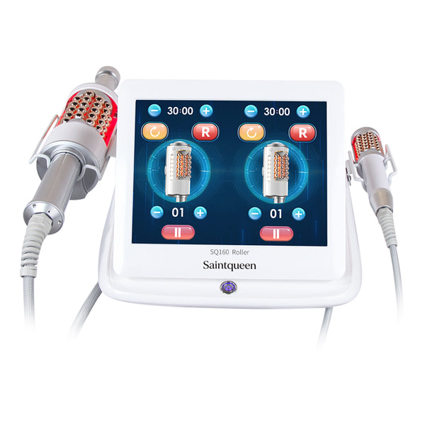 SQ160A Inner Ball Roller Machine, 360° Rotating Compression Micro-Vibration Body & Face Contouring Device with LED Light Therapy for Lymphatic Drainage, Skin Smoothing