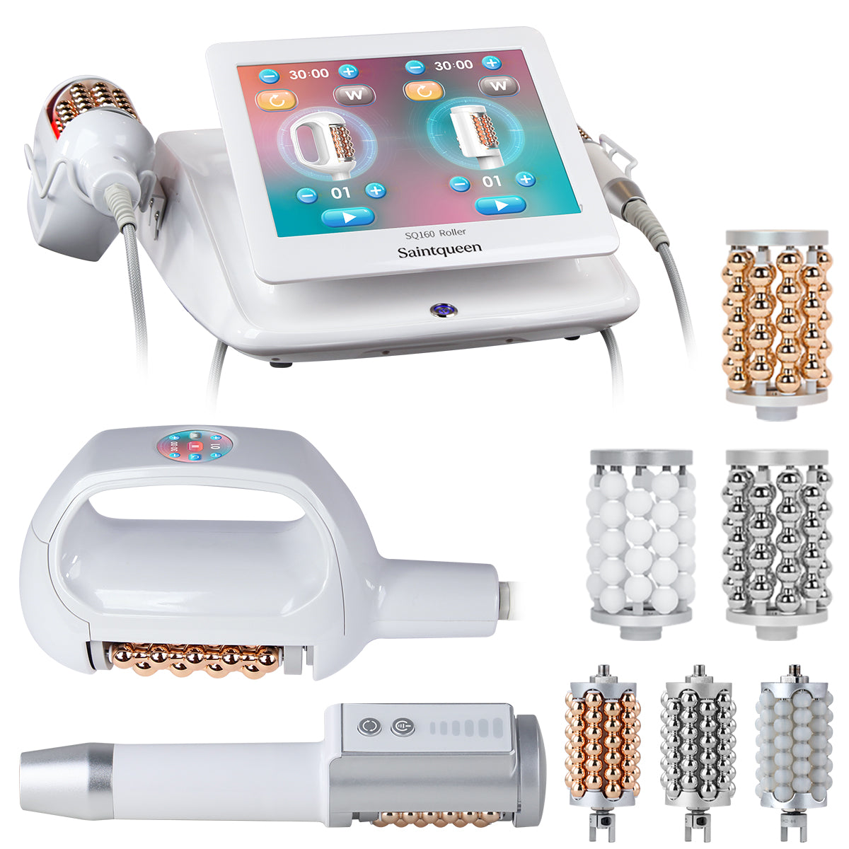 SQ160B Inner Ball Roller Machine, 360° Rotation Compression Micro-Vibration Body & Face Contouring Device, Dual Handle Lymphatic Drainage Skin Smoothing Skin Tightening Main image