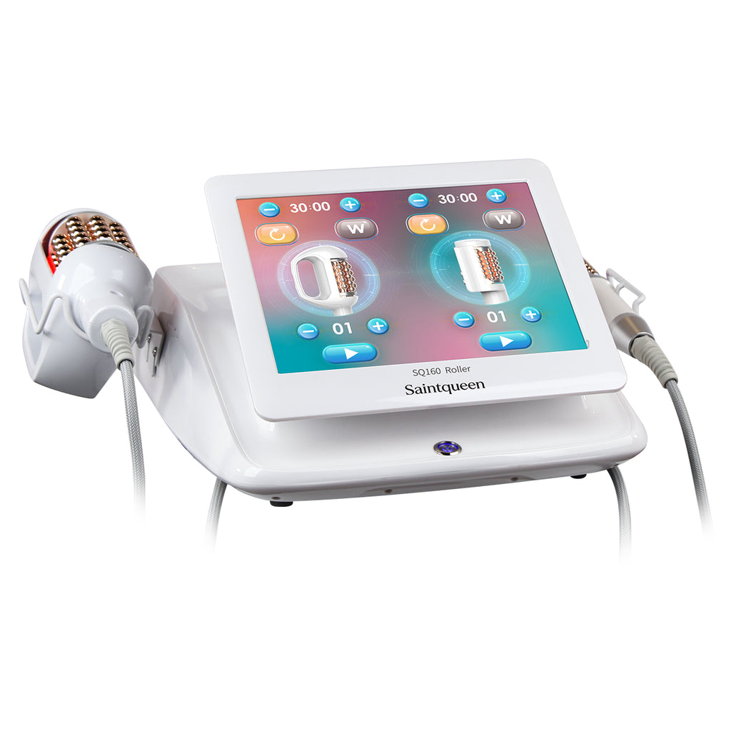 SQ160B Inner Ball Roller Machine, 360° Rotation Compression Micro-Vibration Body & Face Contouring Device, Dual Handle Lymphatic Drainage Skin Smoothing Skin Tightening