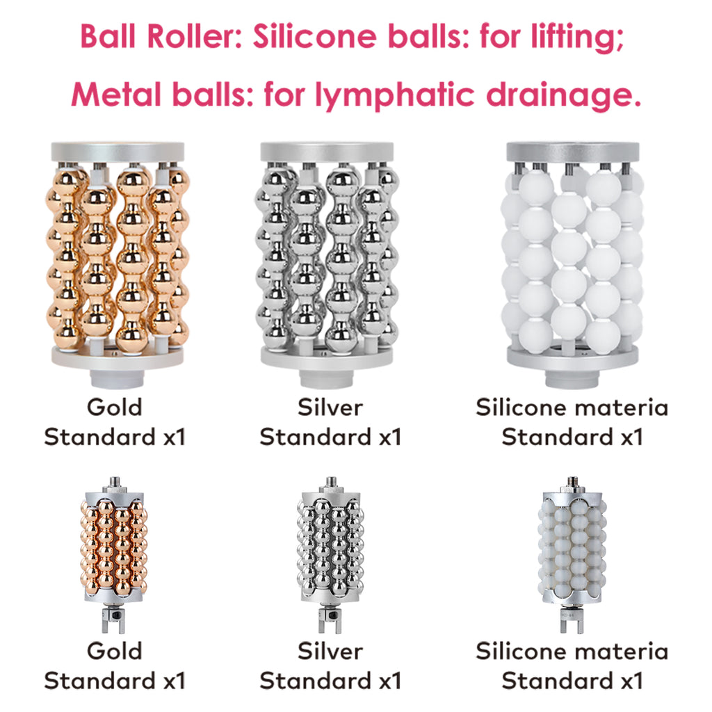 SQ160B Inner Ball Roller Machine, 360° Rotation Compression Micro-Vibration Body & Face Contouring Device, Dual Handle Lymphatic Drainage Skin Smoothing Skin Tightening