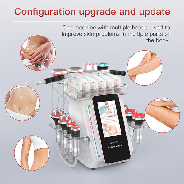 SQ166 Ultra, 13in1 80K Ultrasonic Cavitation Beauty Machine With Laser Board, Multi-Function RF Body Contouring Anti-Aging Facial & Body Toning