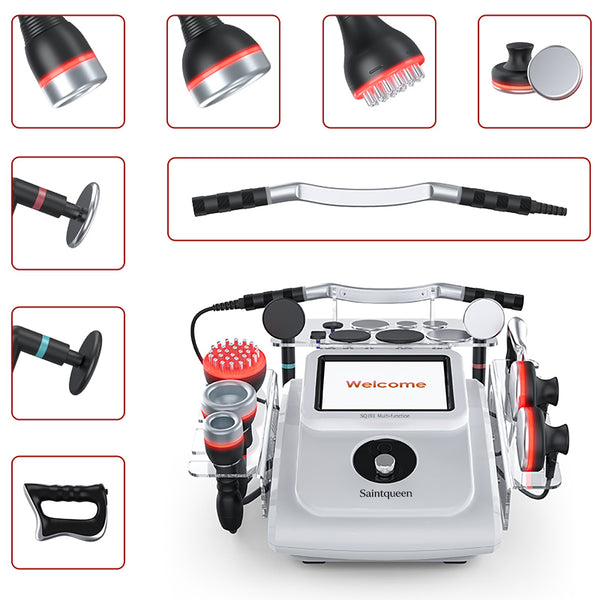 SQ191 8in1 448K Multi-Function Integrated Beauty Machine, Red Light Microcurrent Vacuum Heating Fascia Therapy Device for Salon Body Sculpting & Facial Skin Care