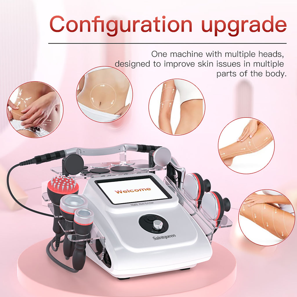 SQ191 8in1 448K Multi-Function Integrated Beauty Machine, Red Light Microcurrent Vacuum Heating Fascia Therapy Device for Salon Body Sculpting & Facial Skin Care