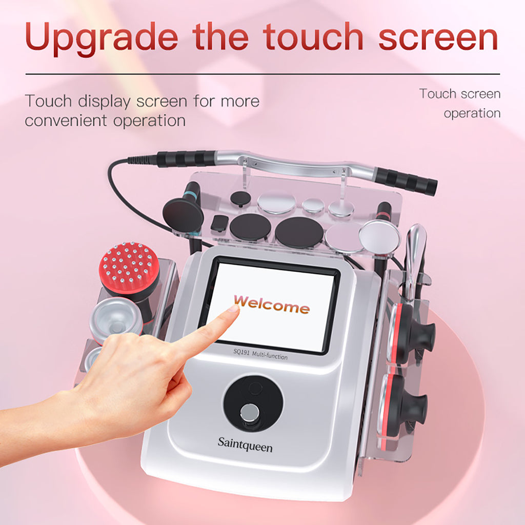 SQ191 8in1 448K Multi-Function Integrated Beauty Machine, Red Light Microcurrent Vacuum Heating Fascia Therapy Device for Salon Body Sculpting & Facial Skin Care