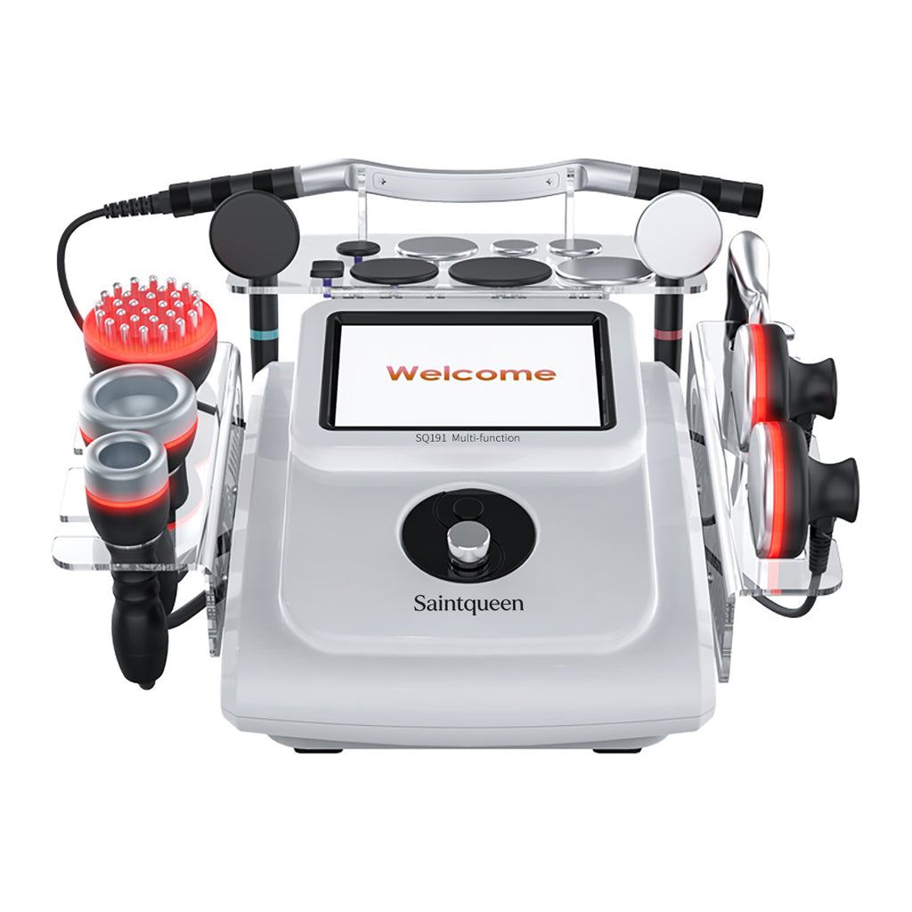 SQ191 8in1 448K Multi-Function Integrated Beauty Machine, Red Light Microcurrent Vacuum Heating Fascia Therapy Device for Salon Body Sculpting & Facial Skin Care