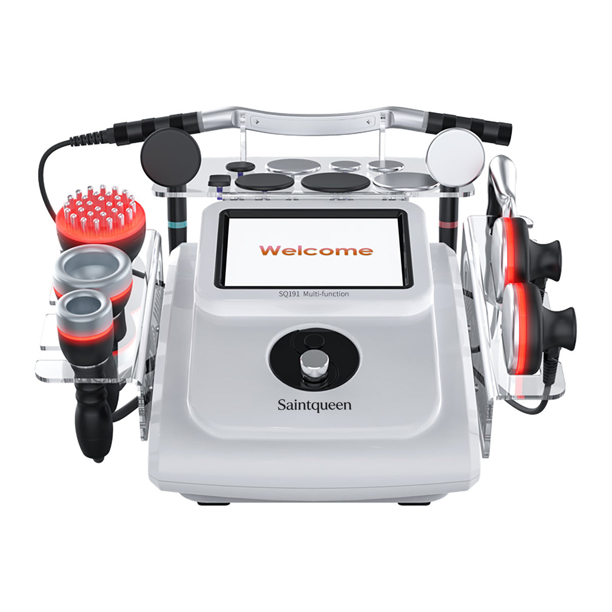 SQ191 8in1 448K Multi-Function Integrated Beauty Machine, Red Light Microcurrent Vacuum Heating Fascia Therapy Device for Salon Body Sculpting & Facial Skin Care