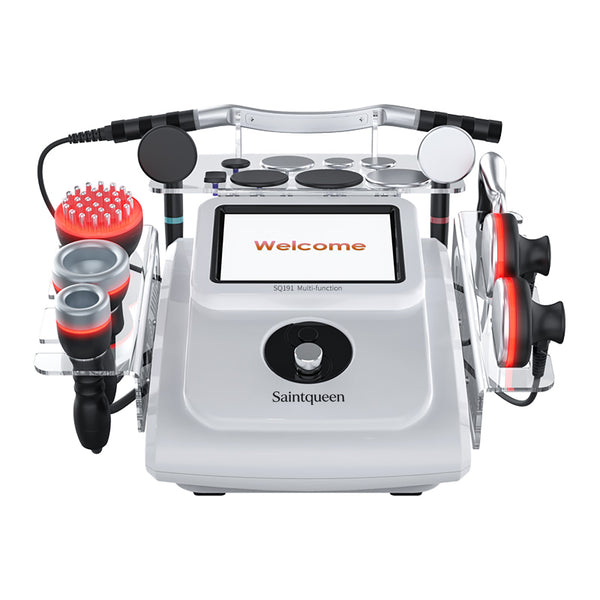 SQ191 8in1 448K Multi-Function Integrated Beauty Machine, Red Light Microcurrent Vacuum Heating Fascia Therapy Device for Salon Body Sculpting & Facial Skin Care