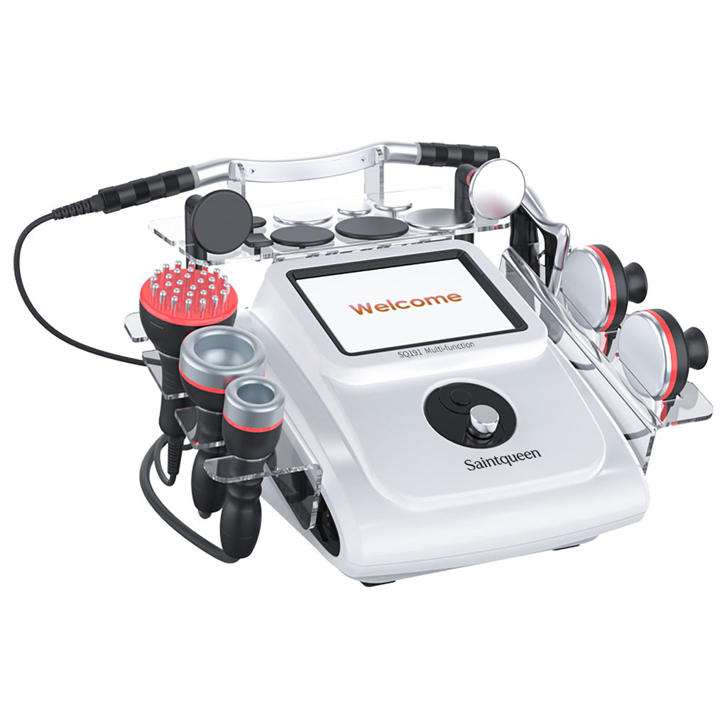 SQ191 8in1 448K Multi-Function Integrated Beauty Machine, Red Light Microcurrent Vacuum Heating Fascia Therapy Device for Salon Body Sculpting & Facial Skin Care