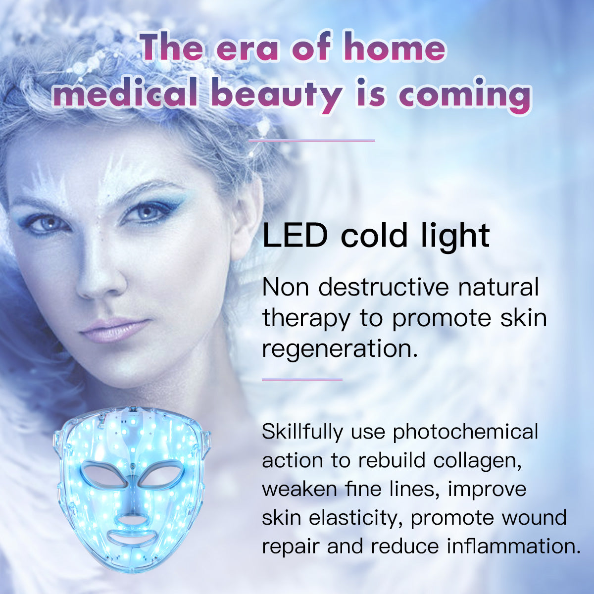 SQ10 | Full-Face Color Ritual Mask Multi-LED 8-Color LED Face Mask