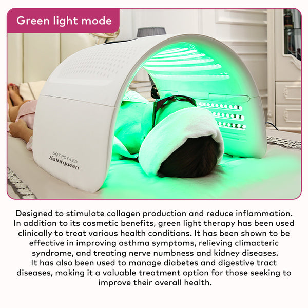 SQ7 LED Spectrometer Whitening Light Cabin TKC-2020DR, 360 Beads Red Blue Green Yellow 4-Colors Phototherapy Skin Rejuvenation Beauty Device with Time & Temperature Control