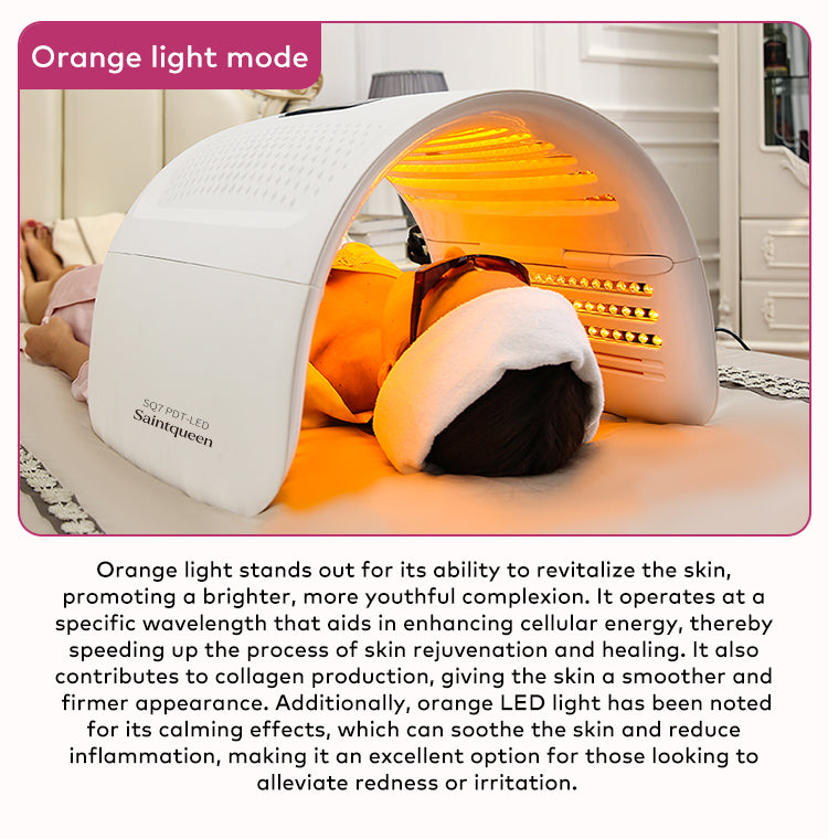 SQ7 LED Spectrometer Whitening Light Cabin TKC-2020DR, 360 Beads Red Blue Green Yellow 4-Colors Phototherapy Skin Rejuvenation Beauty Device with Time & Temperature Control