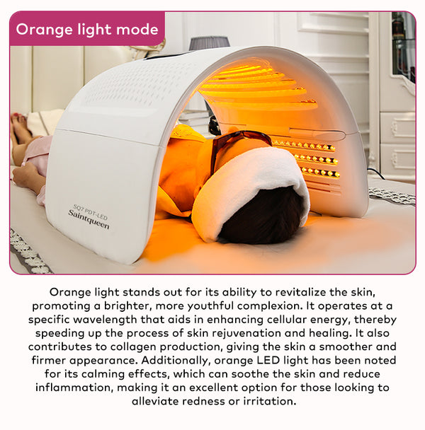 SQ7 LED Spectrometer Whitening Light Cabin TKC-2020DR, 360 Beads Red Blue Green Yellow 4-Colors Phototherapy Skin Rejuvenation Beauty Device with Time & Temperature Control