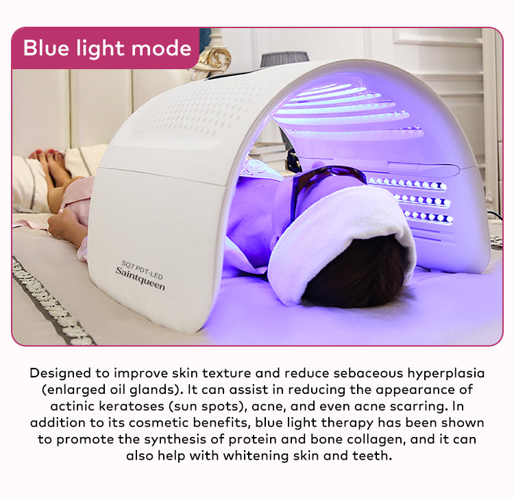 SQ7 LED Spectrometer Whitening Light Cabin TKC-2020DR, 360 Beads Red Blue Green Yellow 4-Colors Phototherapy Skin Rejuvenation Beauty Device with Time & Temperature Control