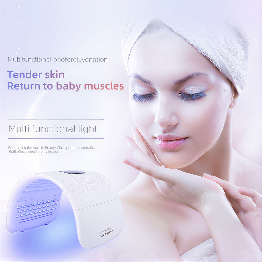 SQ7 LED Spectrometer Whitening Light Cabin TKC-2020DR, 360 Beads Red Blue Green Yellow 4-Colors Phototherapy Skin Rejuvenation Beauty Device with Time & Temperature Control