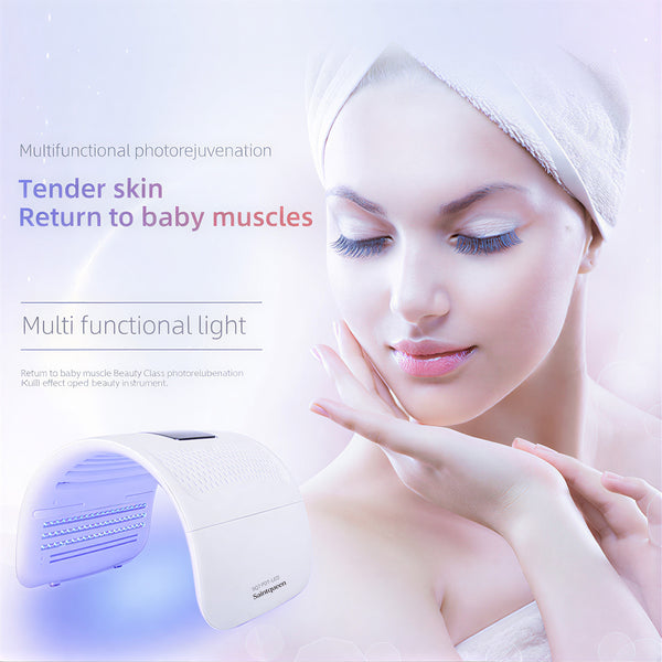 SQ7 LED Spectrometer Whitening Light Cabin TKC-2020DR, 360 Beads Red Blue Green Yellow 4-Colors Phototherapy Skin Rejuvenation Beauty Device with Time & Temperature Control