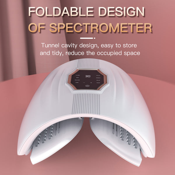 SQ72 Full Body Capsule Spectrometer LED Phototherapy Machine, 360 Beads 4-Color Red Blue Green Yellow, 40-75℃ Adjustable, Auto-Cycle Flash, Time Temp Control