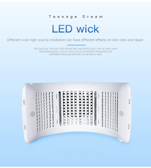 SQ2 Foldable PDT LED Light Therapy Device, 264 Beads 7-Color Photodynamic Facial Body Skin Rejuvenation, Calcium Supplement Light, Low-Level LLLT Lamp