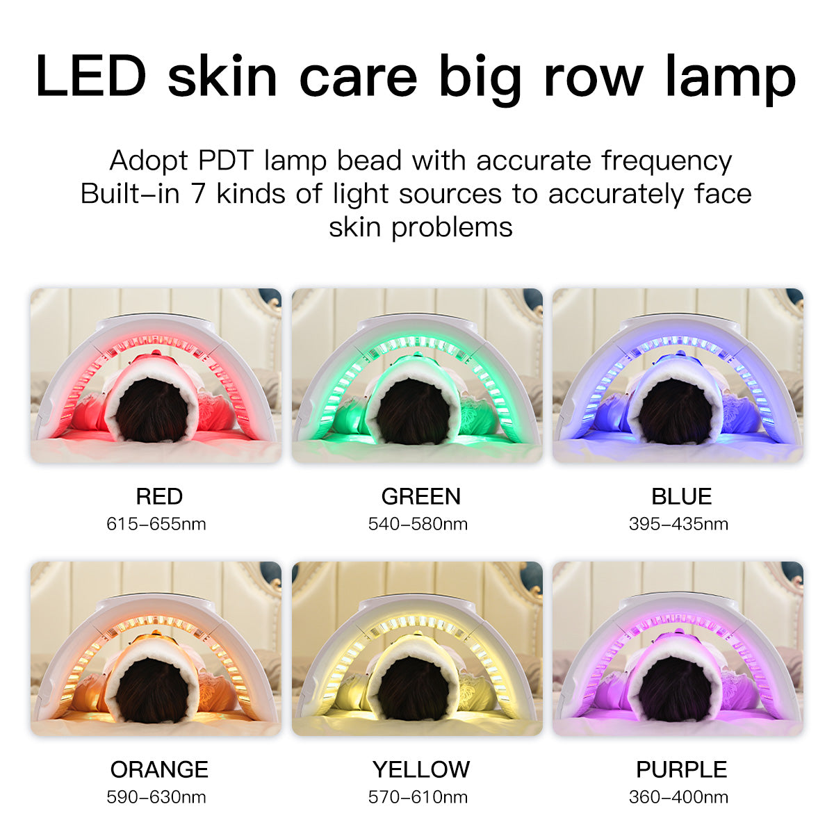 SQ2 Foldable PDT LED Light Therapy Device, 264 Beads 7-Color Photodynamic Facial Body Skin Rejuvenation, Calcium Supplement Light, Low-Level LLLT Lamp Secondary image
