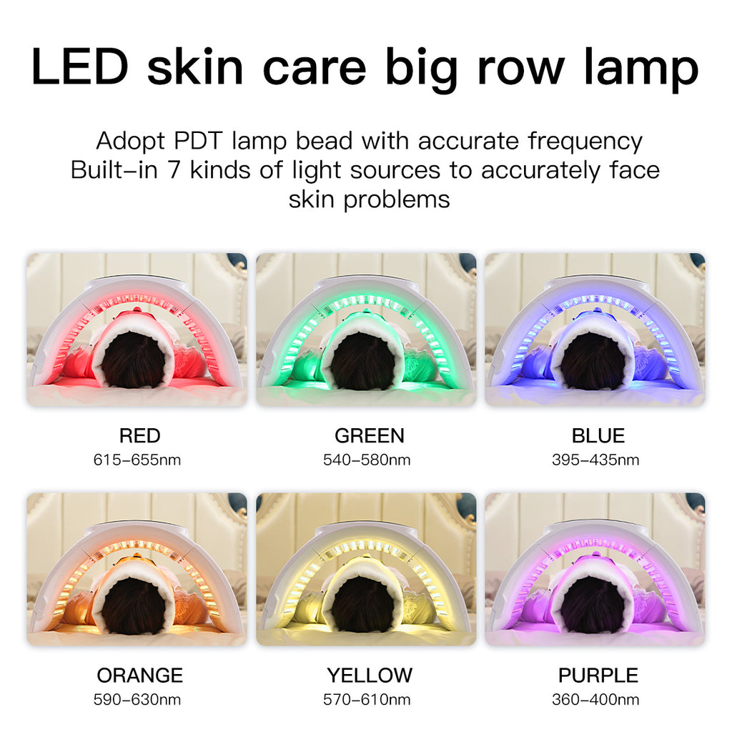 SQ2 Foldable PDT LED Light Therapy Device, 264 Beads 7-Color Photodynamic Facial Body Skin Rejuvenation, Calcium Supplement Light, Low-Level LLLT Lamp
