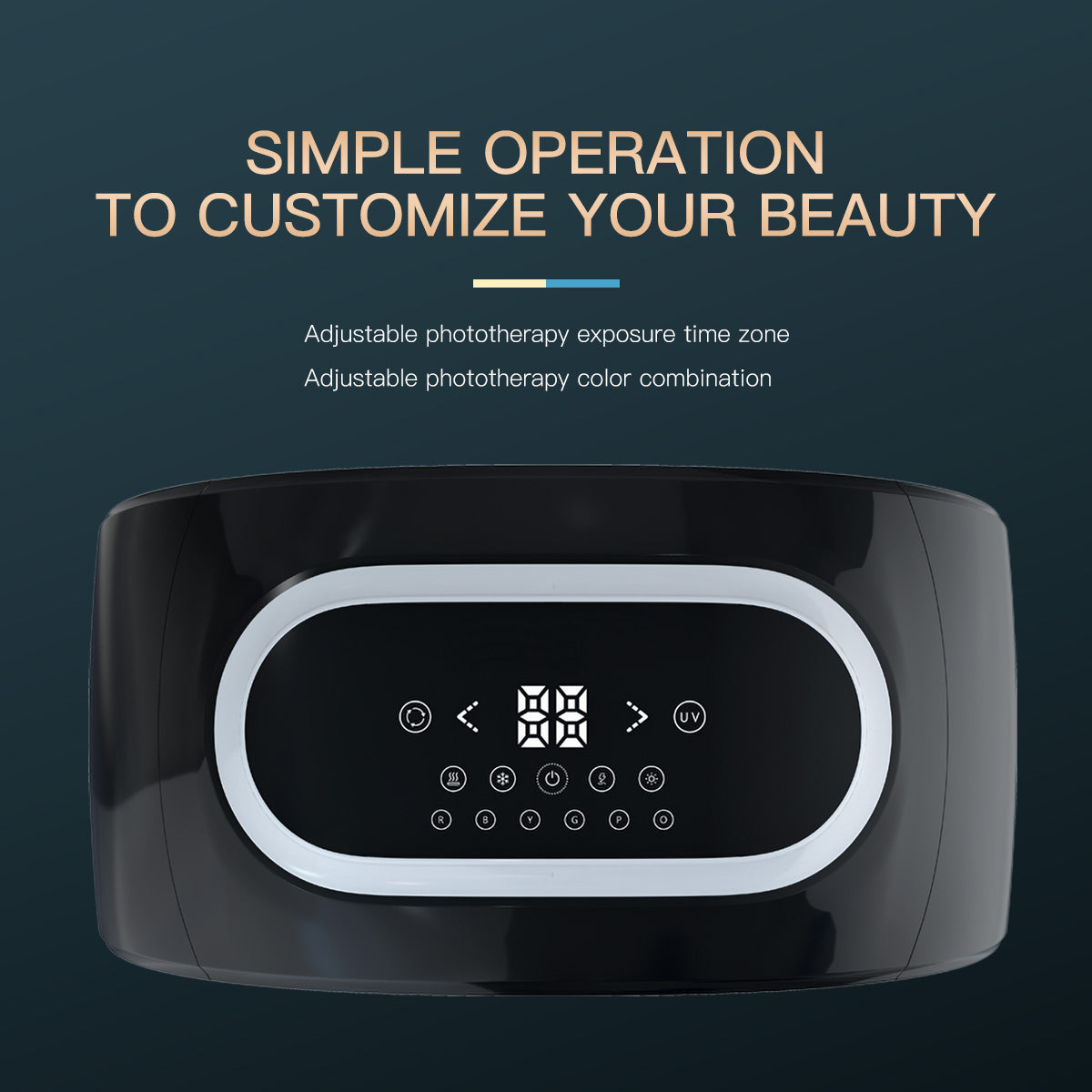 SQ77 184 Beads 7-Color LED Light Therapy Machine, EMS Microcurrent, Hot Compress, Nano Ultrasonic Spray & UV Light