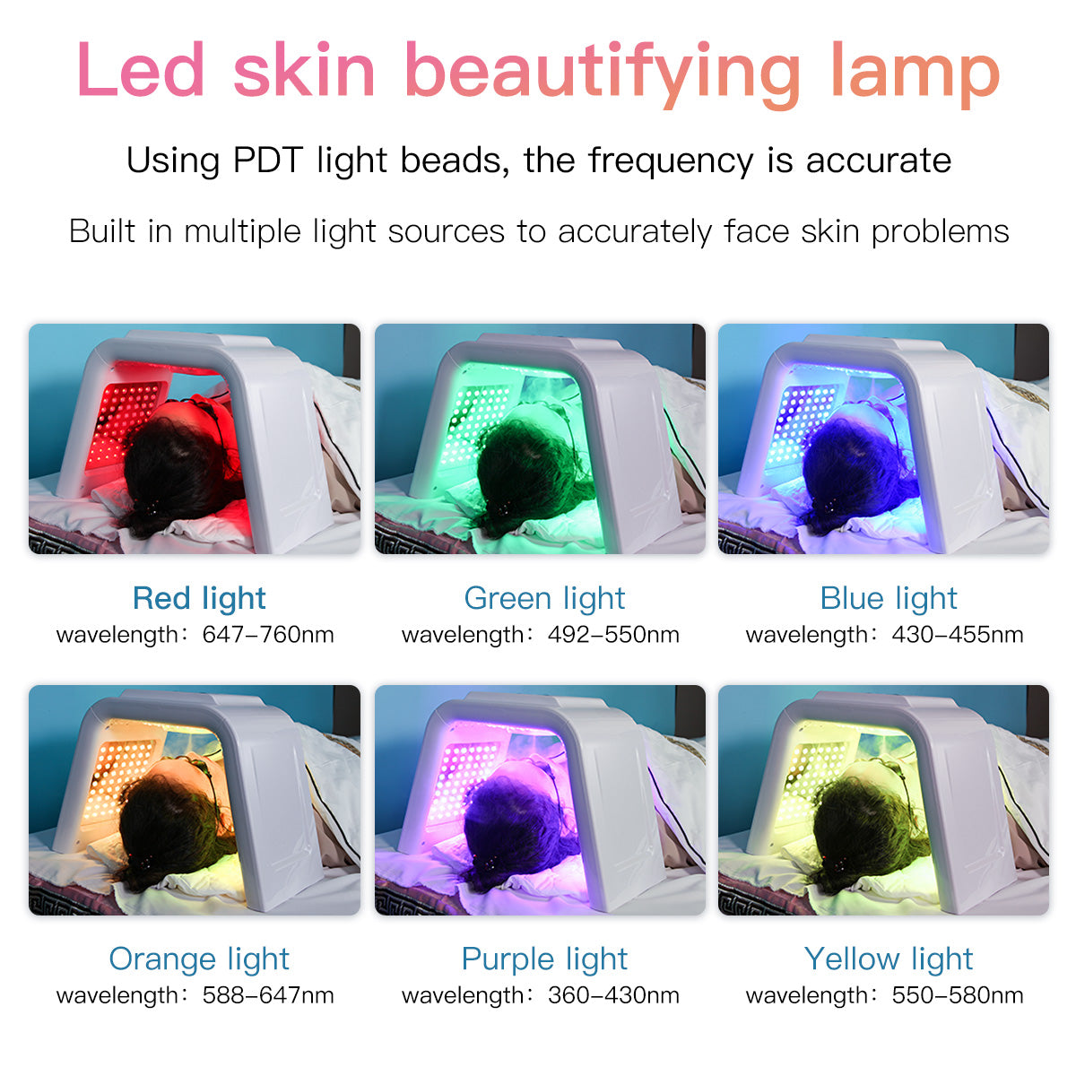 SQ75 170 Beads PDT Photon Therapy Machine,7-Color LED Light Skin Care Spectrometer Built-in Ultrasonic Nano Steam Mist for Face & Whole Body Secondary image
