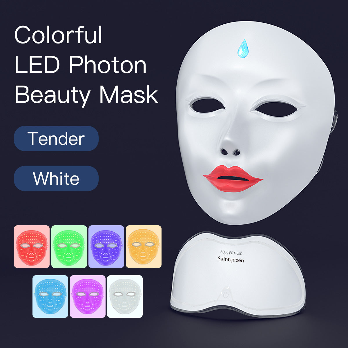SQ50 | Face & Neck Radiance Mask 50-LED 7-Color LED Face Mask Secondary image