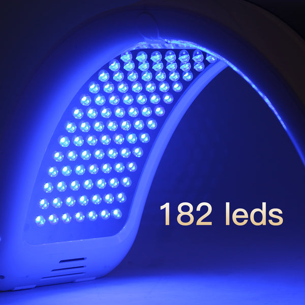 SQ93 PDT Light Therapy Machine 182 LED Beads 7-Color Red Blue Yellow Green Purple Orange Photon Lamp Facial Body Skin Rejuvenation Anti-Aging Acne Care
