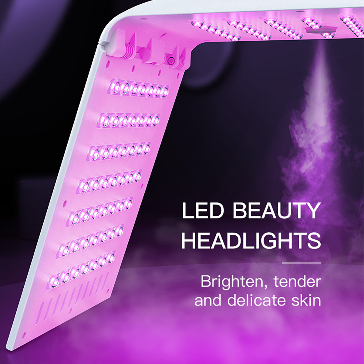 SQ122 LED Hydration Spectrometer 135 Beads 8-Color Light Therapy Machine With Nano Mist Spray, Foldable PDT Photon Facial Skin Rejuvenation
