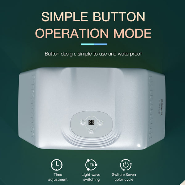 SQ132 7-Color Folding LED Spectrometer, 147 Beads Photon Light Therapy Device, 8 Light Modes Skin Rejuvenation Beauty Machine
