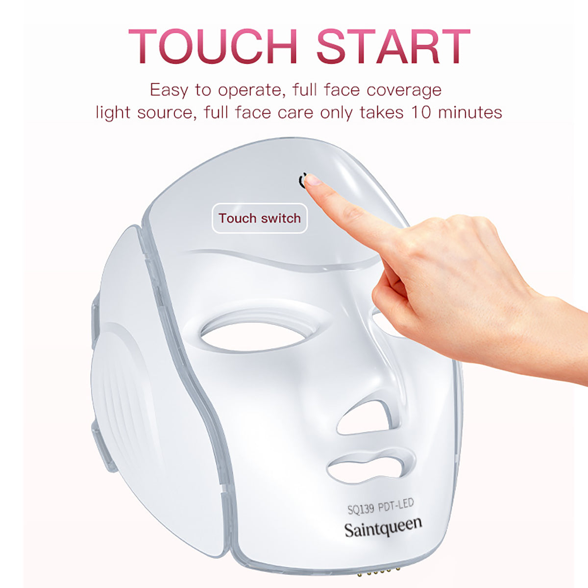 SQ139 | Microcurrent Radiance Mask 119-LED 7-Color LED Face Mask with Microcurrent