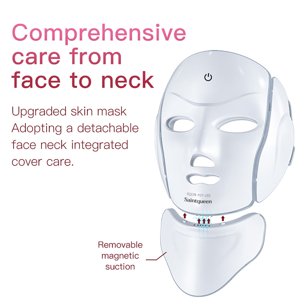 SQ139 | Microcurrent Radiance Mask 119-LED 7-Color LED Face Mask with Microcurrent
