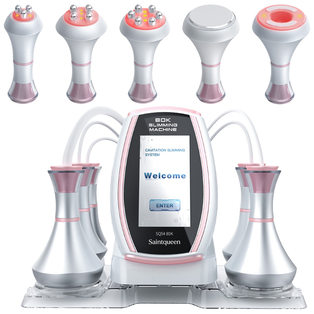 SQ54 Pro, 5in1 80K Cavitation Machine, Multipolar RF Body Shaping & Skin Lifting Device, Vacuum Massage Anti-Aging Beauty Machine for Face & Body Home Use