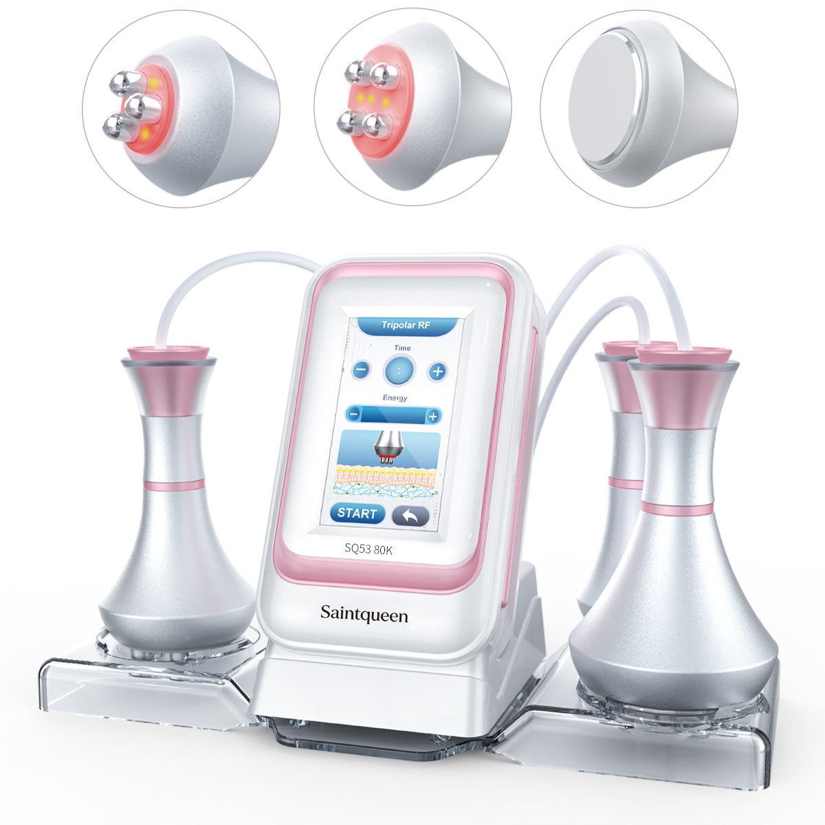 SQ53 Basic, 3in1 80K Cavitation Machine, 3-Pole & 4-Pole Radio Frequency Skin Lifting Tightening for Body Shaping Facial Anti-Aging Skin Rejuvenation Main image