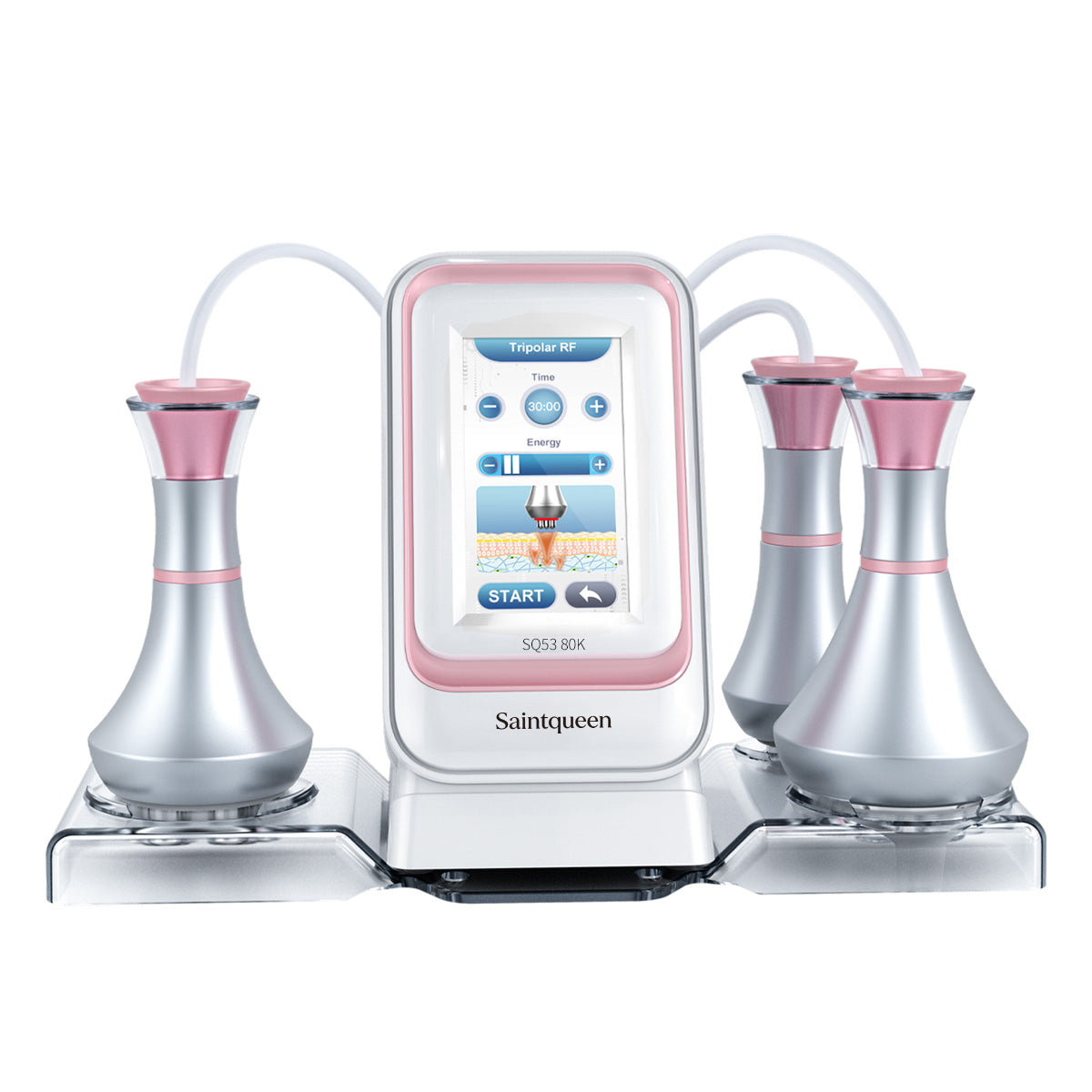 SQ53 Basic, 3in1 80K Cavitation Machine, 3-Pole & 4-Pole Radio Frequency Skin Lifting Tightening for Body Shaping Facial Anti-Aging Skin Rejuvenation